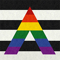 Large high-resolution LGBT Ally pride flag with faint light and dark highlights.
