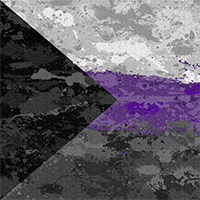 Large high-resolution Demisexual pride flag made of paint splatter and drips.