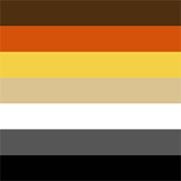 Large high-resolution Gay Bear pride flag seamless texture.