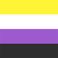 Large high-resolution Non-Binary pride flag seamless texture.