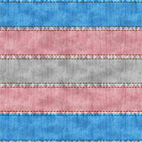 Realistic, seamless, denim texture in the colors of the Transgender pride flag.