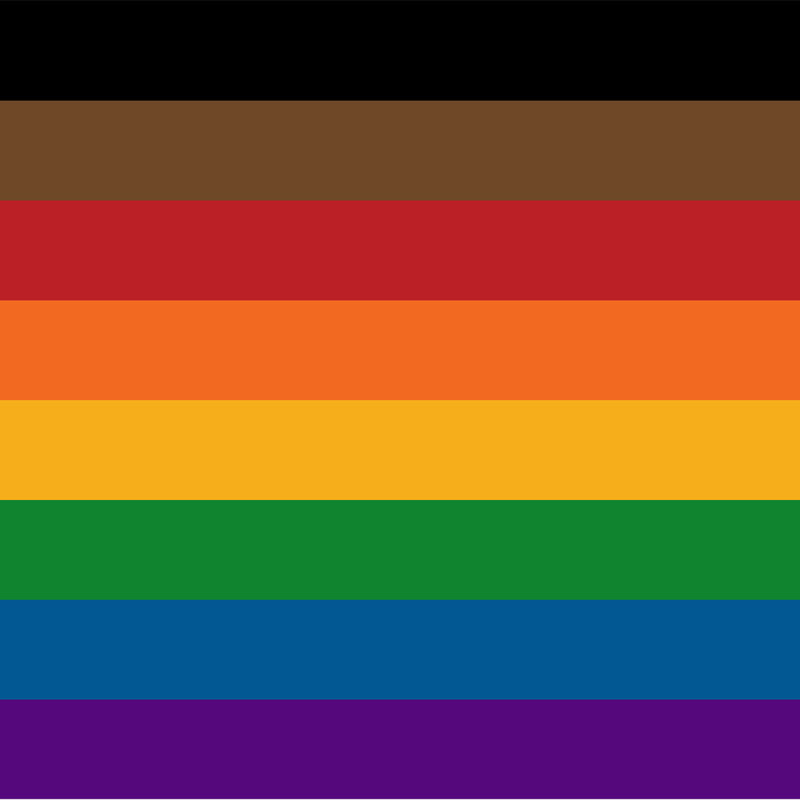 An assortment of various Religious symbols in Rainbow LGBT Pride flag colors..